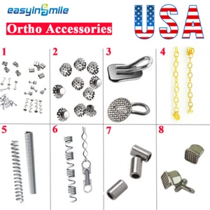 Dental Orthodontic Lingual Button Crimpable Mesh Base Hook Bondable Button Chain - Picture 1 of 47