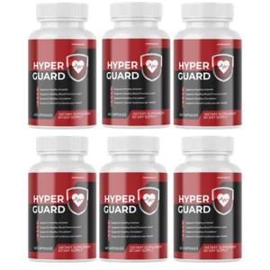 Hyper Guard Blood Support for Healthy Blood Levels & Heart Health - 6 Bottles - Picture 1 of 6