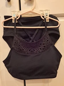 Justice Girls Size 14 Bikini Swimsuit NWOT Black - Picture 1 of 8