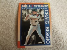 Topps 1990 / MLB "CRAIG BIGGIO" #404 Houston Astros All Star Trading Card - n6