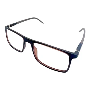 Eyeglasses Men's Rectangle Brown Acetate Gold  52-17-140 Demo-Lens Light Weight - Picture 1 of 7