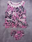 Lilly Pulitzer Hanging With My Boo 2 Piece Baby Toddler  Dress Sz 3-6 Months