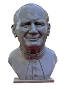 INCREÍBLE ESCULTURA DEL PAPA JUAN PABLO II ~ ARTE EXPRESIONISTA ~ ENVÍO GRATUITO DHL EE. UU. - Imagen 1 de 8