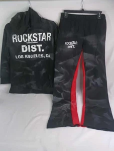 Rockstar Original Dist. Los Angeles, CA Youth Size 16 Hoodie Pants Set Black Red - Picture 1 of 8