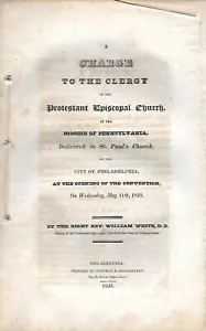 1825 ANKLAGE an KLERUS der PROTESTANTISCHEN BISCHÖFLICHEN KIRCHE William White ANGLIKANER - Bild 1 von 1