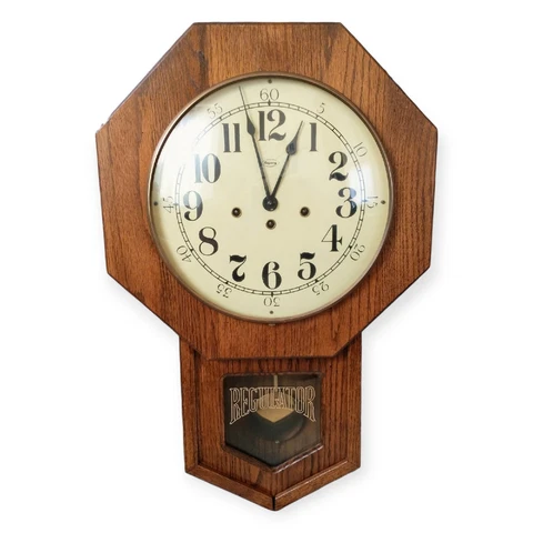 Ridgeway Regulator Wall Clock Model 758 w/ Westminster Chimes & Key - Working Cover