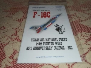 CARACAL MODELS CD48009, 1/48 LONE STAR GUNFIGHTERS F-16C DECAL SET - Picture 1 of 2