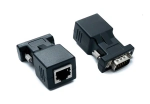 SYSTEM-S Ethernet VGA Over IP Converter 2x VGA Plug For Lan RJ45 Jack 20m - Picture 1 of 10