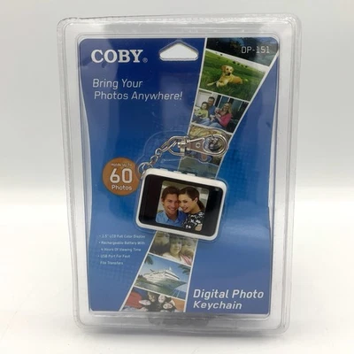 COBY Digital Photo Keychain DP151 Blue Holds 60 Color Display 1.5" 4 Hrs Viewing - Image 1 of 4