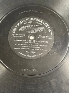 EARLY COLUMBIA ONE SIDED 1846 DOWN ON THE BRANDYWINE SUNG BY COLLINS and HARLAN - Imagen 1 de 3