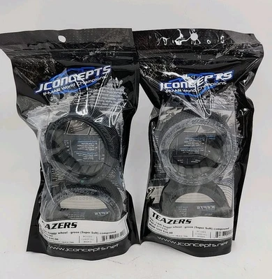 NEW JConcepts Teazers 1/18th Buggy Tires Green (3173-02) Set of 2 for 4 Tires - Image 1 of 4