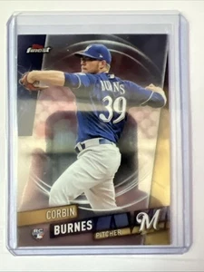 Corbin Burnes 2019 Finest 39 Milwaukee Brewers RC Baseball Card - Picture 1 of 2