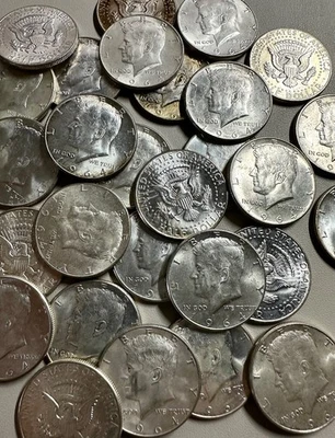 1964 JFK Half Dollar 90% Silver Uncirculated Toners/ Imperfect  BIN =1 Coin Each - Image 1 of 4