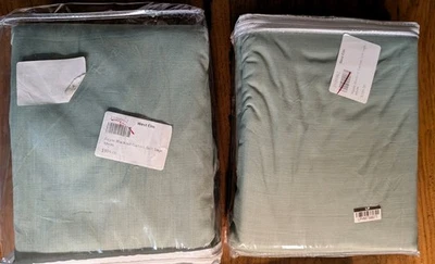 west elm Set of 2 Ripple Blackout Curtains-Soft Sage-48x96-OPEN BOX - Image 1 of 4