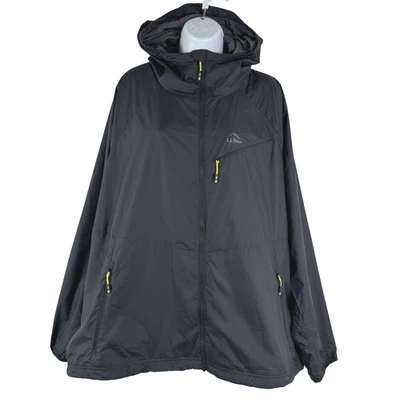 L.L. Bean Bean's Performance Fleece Lined Windbreaker Jacket 3X Black CJ-2210 - Image 1 of 4