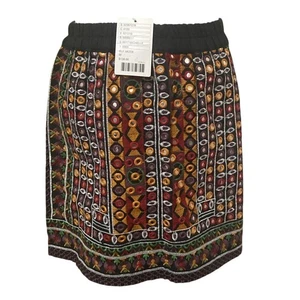 NWT Tolani Collection Anthropologie Embroidered Mirrored Skirt Medium - Picture 1 of 7