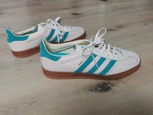 Adidas Gazelle Amalfie 44 Neu Weiß Türkis Selten Indoor Gum JI2583 - Bild 1 von 11