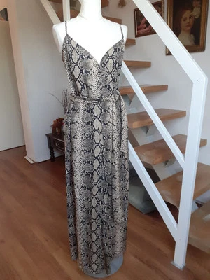 Animal Print Overall Jumpsuit Schlangenmuster Größe 42 /44  - Bild 1 von 4