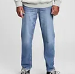 GAP Teen kid Skinny Relaxed Taper Jeans  10 Medium Wash Blue Denim NWT - Picture 1 of 6