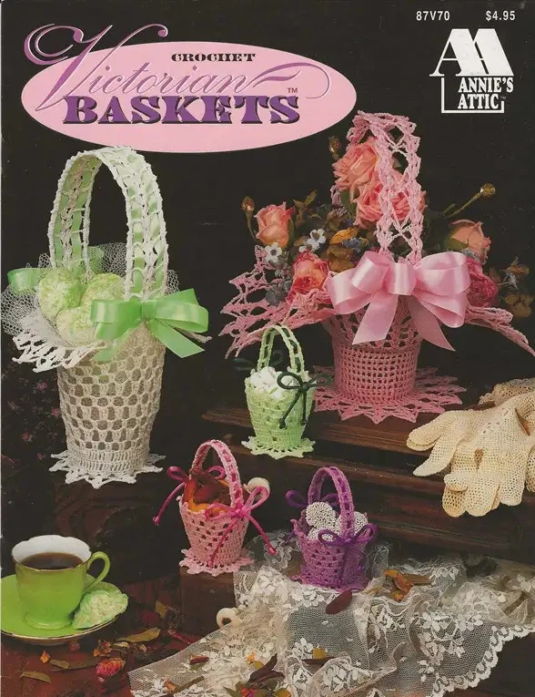 Crochet Victorian Baskets, Annie's Attic (87V70) - Image 1 of 1