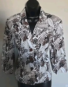 Dressbarn Floral Blazer Jacket Size Large Excellent Condition  - Picture 1 of 4