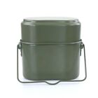 3 Pcs Army Green Camping Cookware Set Hiking Survival In 1 Lunch Boxes