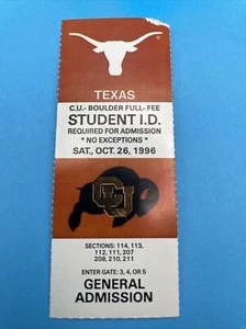 Texas Longhorns Vs Colorado Buffaloes Football Ticket Stubs 2 Diff years - Picture 1 of 2