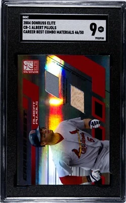 2004 Donruss Elite Albert Pujols Career Best Combo Mat. /50 SGC 9 MINT! 🔥 Pop 1 - Image 1 of 3