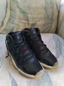 Nike Air Jordan XI 11 Retro 72-10 BG Black Red 378038-002 Youth Size 7Y 