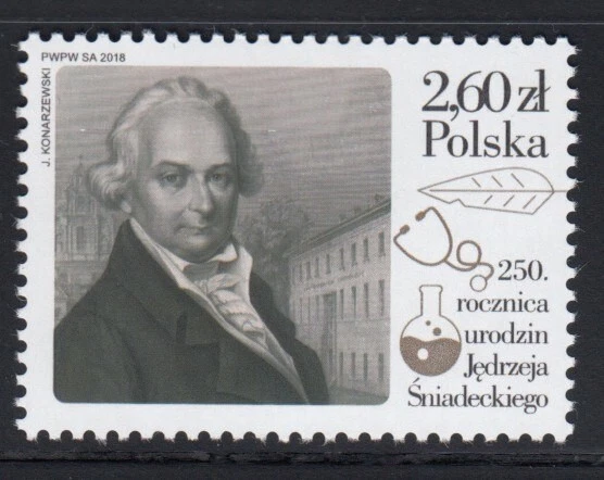 POLAND Jędrzej Śniadecki, Chemist MNH stamp - Image 1 of 1