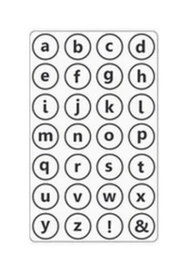 BASTELN AUCH - 17,5 CM x 10,5 CM - PRÄGEFOLDER - KLEINBUCHSTABEN ALPHABET - Bild 1 von 1