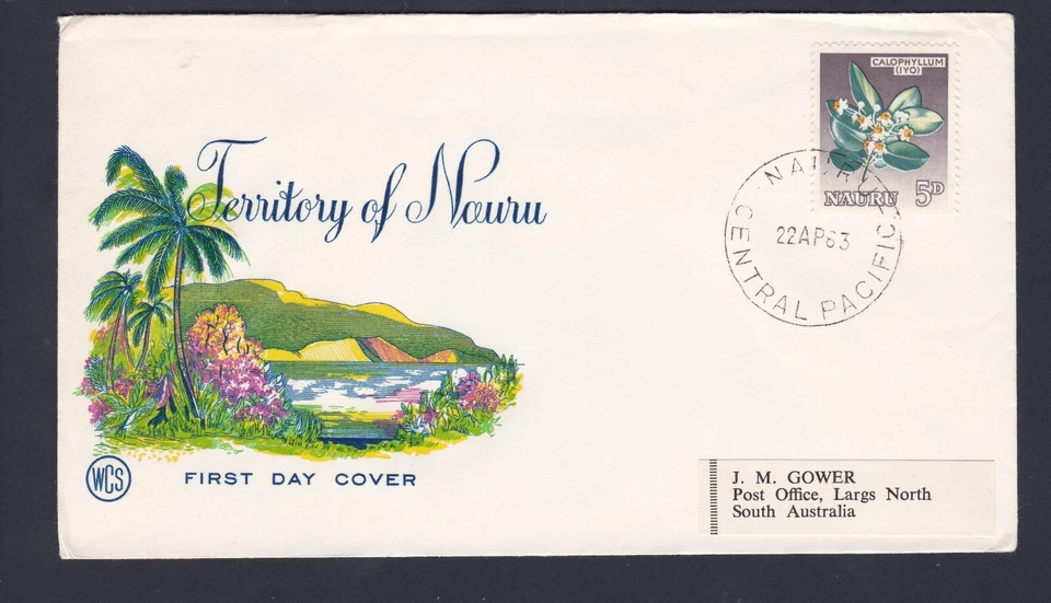 1963 NAURU LOCAL MOTIVES 5d PRE-DECIMAL STAMP WESLEY FIRST DAY COVER #2 - Image 1 of 1