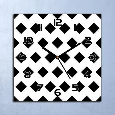 Horloge Murale En Verre moderne Géométrique art 30x30 - Photo 1/4