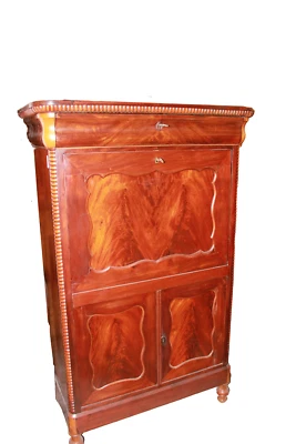 Secretaire Nord Europa Stile Biedermeier della seconda metà del 1800 in mogano - Immagine 1 di 4