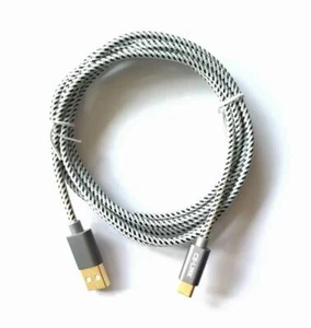 2m 6.6ft gold plate USB 2.0 A to Type C USB-C Fast Charging Sync Cable Cord - Picture 1 of 5
