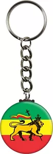 Keychain - Lion Of Judah On Rastafari Colored Background Key Ring #10223 - Picture 1 of 2