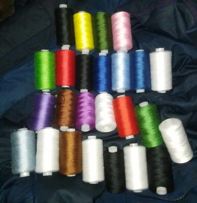 25 Large Metallic SEWING THREAD Spools, 25 Different Colours - Image 1 of 2