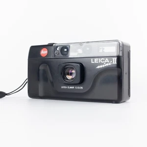 Leica Mini II Elmar 35mm F/3.5 Point & Shoot Film Camera w/ Leica case - Black - Picture 1 of 13