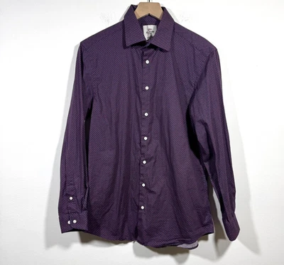 Ben Sherman Мужская рубашка на пуговицах сшитый тонкий крой шеи sz 15,5 опрятный - Изображение 1 из 4