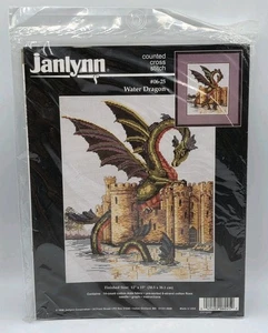 NOS Janlynn Counted Cross Stitch Kit Water Dragon-1996 - Picture 1 of 5