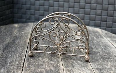 Porta tovaglioli rotondo marrone antico porta tovaglioli metallo... - Immagine 1 di 3