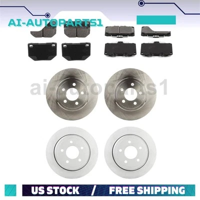 Juego de rotores de freno delanteros traseros + pastillas de freno para Nissan 300ZX 1989 1990 1991 - 1996 Foto 1 de 4