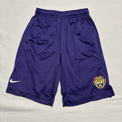 Boys Nike Dri-Fit LSU Tigers Shorts | Purple | Size Small | NCAA | Louisiana - Image 1 of 4