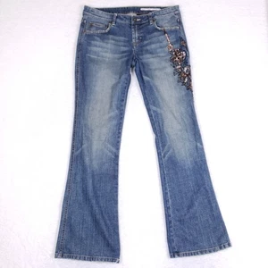 Buffalo Jeans Bootcut Size 32 Blue Sequincore Y2K Glam Boho Luxe Festival Indie - Picture 1 of 12