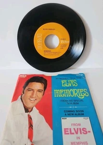 Elvis Presley Charro/Memories 45RPM 47-9731 Vinyl US RCA Victor PICTURE SLEEVE - Picture 1 of 8