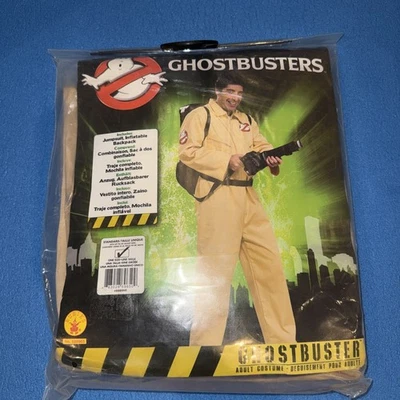 Adult Ghostbusters Halloween Costume Licensed -Standard Size To 44 NEW! - Image 1 of 3