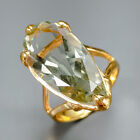 12 Ct Not Enhanced Green Amethyst Ring 925 Sterling Silver Size 7.5 /R332622