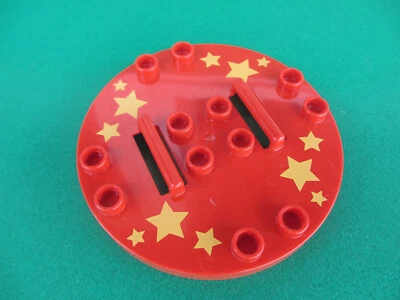 Lego Duplo Zirkus Drehplatte Drehscheibe Messerwerfer 62666 rot Sterne(280324G1) - Bild 1 von 2