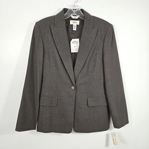 Chaqueta Blazer Talbots Talla 6 Petites Gris Elastizado Mezcla Lana Nueva con Etiquetas - Imagen 1 de 13