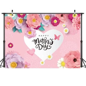 7x5ft Happy Mother's Day Backdrop Mother's Day Floral Background Mother's Day... - Picture 1 of 7